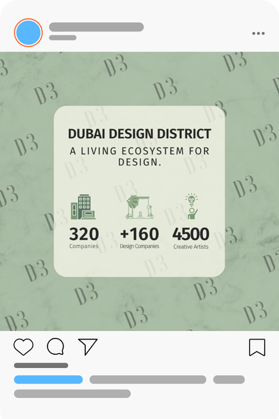 Post Dubai design district Social Media Post Idea design by rola khader
