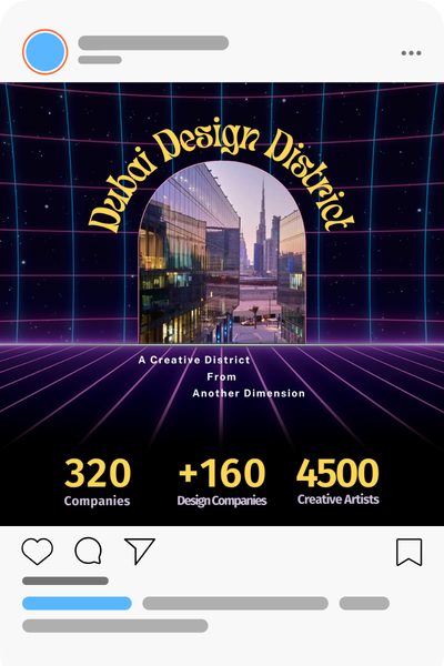 Post Dubai design district Social Media Post Idea design by rola khader
