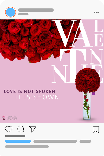 Post Flower shop valentine collection social media post template idea by rola khader