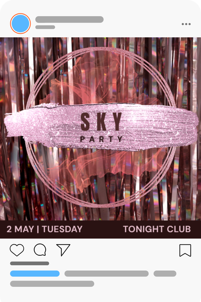 Post local party social media advertisement Post Idea design by rola khader