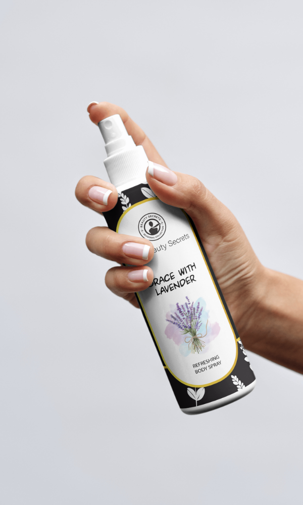 simple Body splash label design by rola khader 