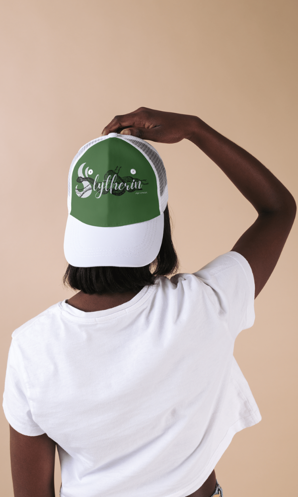 Printed Hat with logo in front design by rola khader 