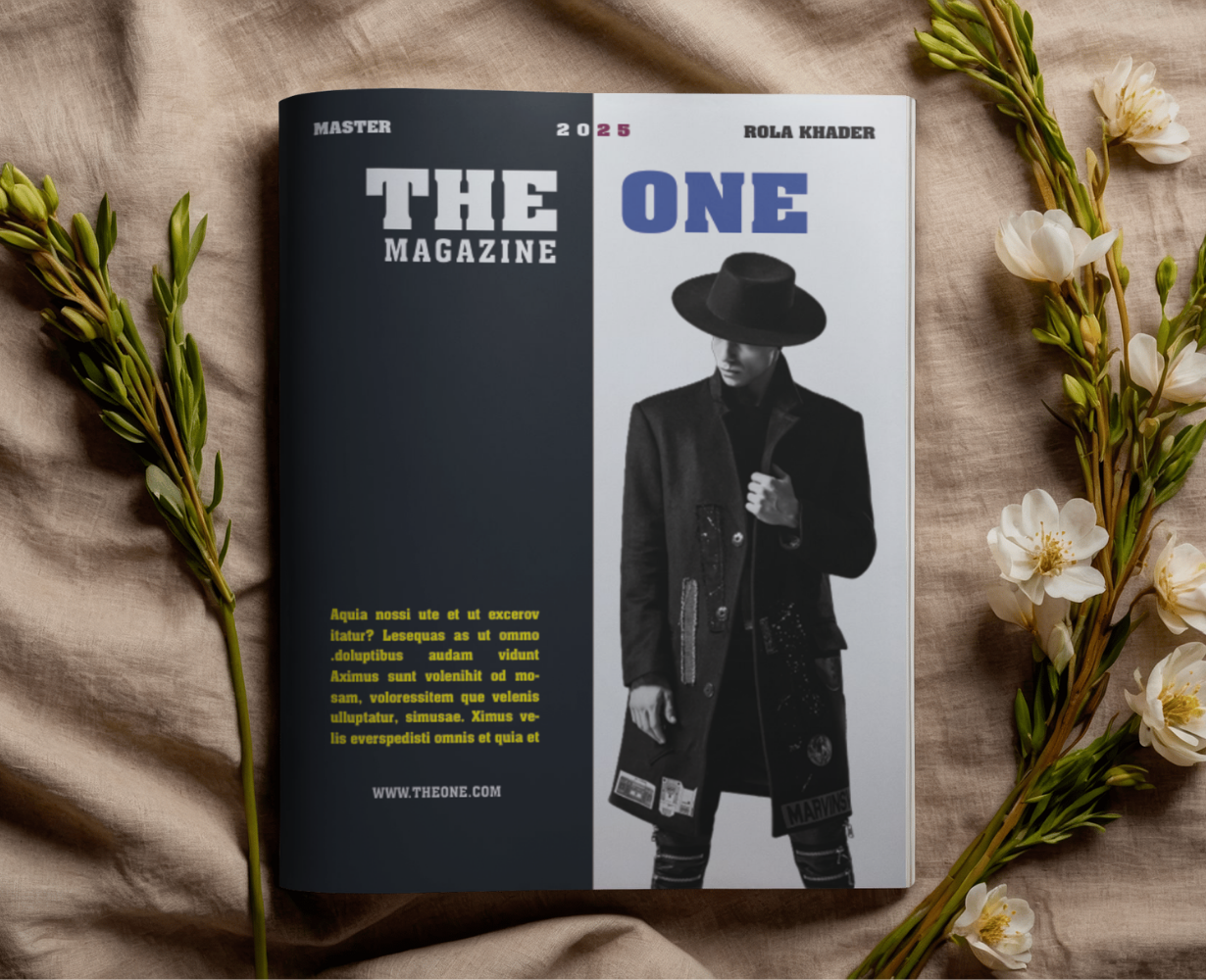 The One Magazine clothing magazine cover design by rola khader