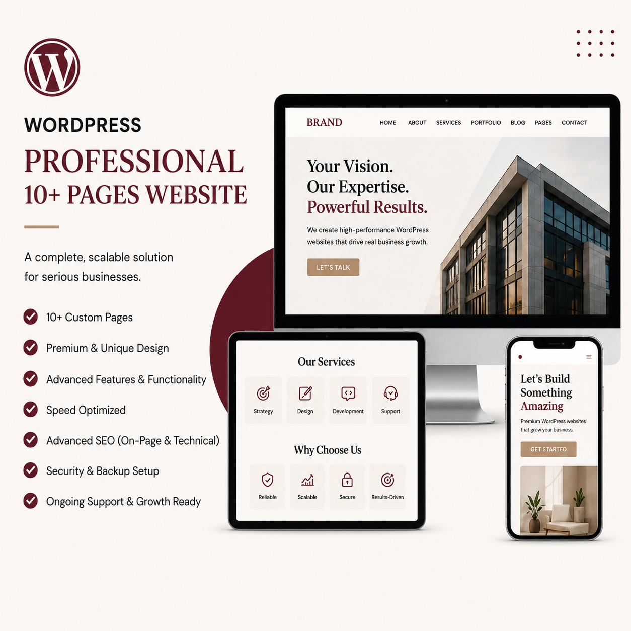 Custom WordPress Website (Professional Package)